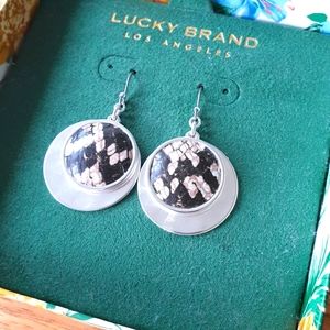 Snake Print Lucky Brand Silver Earrings